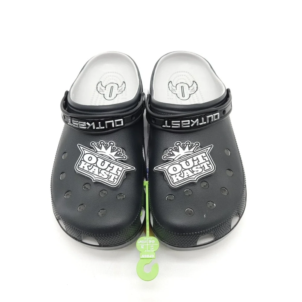 Crocs Mens 11 Black Outkast Classic Clog Slip On Shoes Hip Hop Rap Music Limited